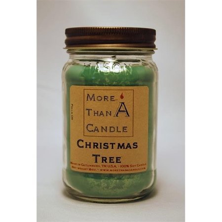 MORE THAN A CANDLE More Than A Candle CMT16M 16 oz Mason Jar Soy Candle; Christmas Tree CMT16M